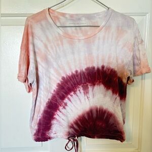 AE Tie Dye Cropped Tie Shirt